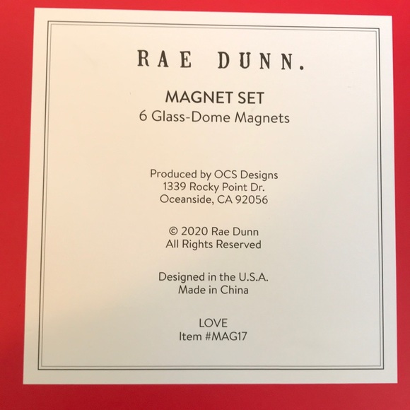 Rae Dunn Magnet Set LOVE,BE MINE,HUGS,XOXO,KISSES - Picture 3 of 3